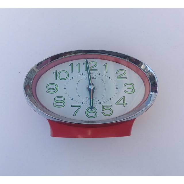 Red Space Age Alarm Clock from Impex, 1970s For Sale - Image 8 of 8