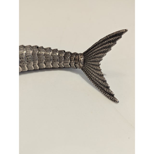 Mid-Century Modern Manuel Garrido Articulated Silver Fish, Mid-Century Spain For Sale - Image 3 of 4