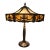 1900s Stately Bradley and Hubbard Slag Glass Lamp For Sale