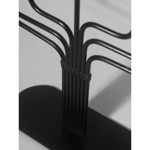 Mid-Century Black Metal and Copper Candelabra by Gunnar Ander for Ystad Metall, 1960s For Sale - Image 3 of 6