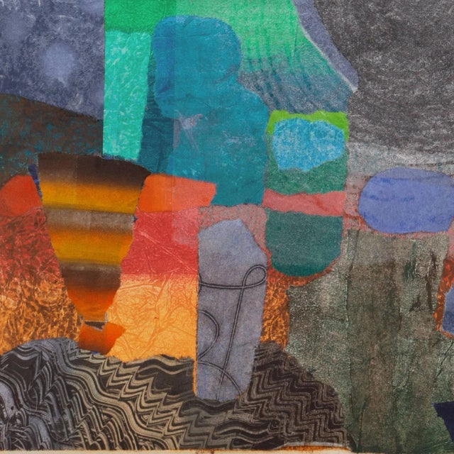 Turquoise 'View of Crete' by Douglas McClellan, 1988; Abstract Monotype, California Artist, Sfmoma, Lacma and Metropolitan Museum For Sale - Image 8 of 12