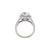 Ladies 14k White Gold Halo Accented Lab Grown Diamond Engagement Ring, Size 5.5 For Sale In Houston - Image 6 of 8