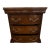 Late 20th Century Henredon Burl Elm Neoclassical Marble Top Nightstand Bedside Chest For Sale