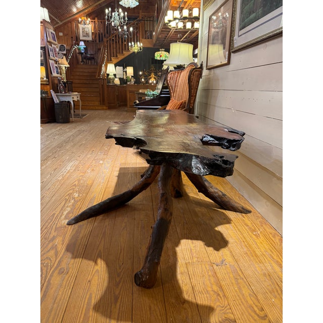 Late 20th Century Studio Style Tree Trunk Table For Sale - Image 12 of 12