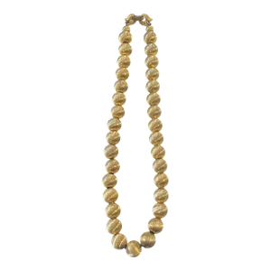 Vintage Monet Necklace Brushed Gold Tone Ball Chain Link
