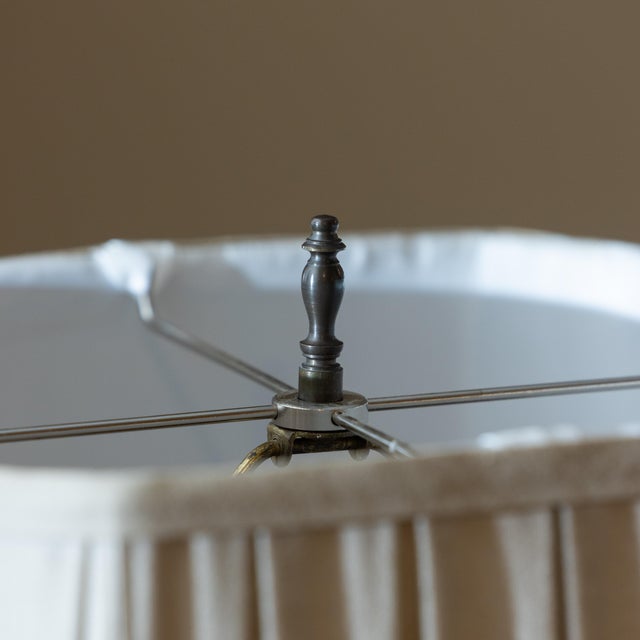 1970s Pair of Vintage Hand-Painted Porcelain Leaf Lamps For Sale - Image 10 of 12