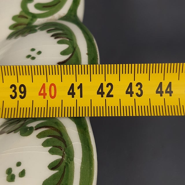 Ceramic Centerpiece with Hand-Painted Flowers from Vecchia Lodi, 1960s For Sale - Image 12 of 15