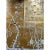 Chinoiserie Hand Painted Bamboo Floral Wallpaper Panel Murals on Gold Metallic 3ft X 8ft /Panel - 2 Panels For Sale - Image 6 of 7