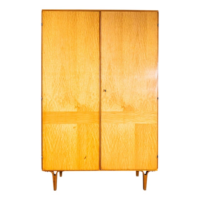 Mid-Century Blonde Birch Wardrobe, 1960s For Sale