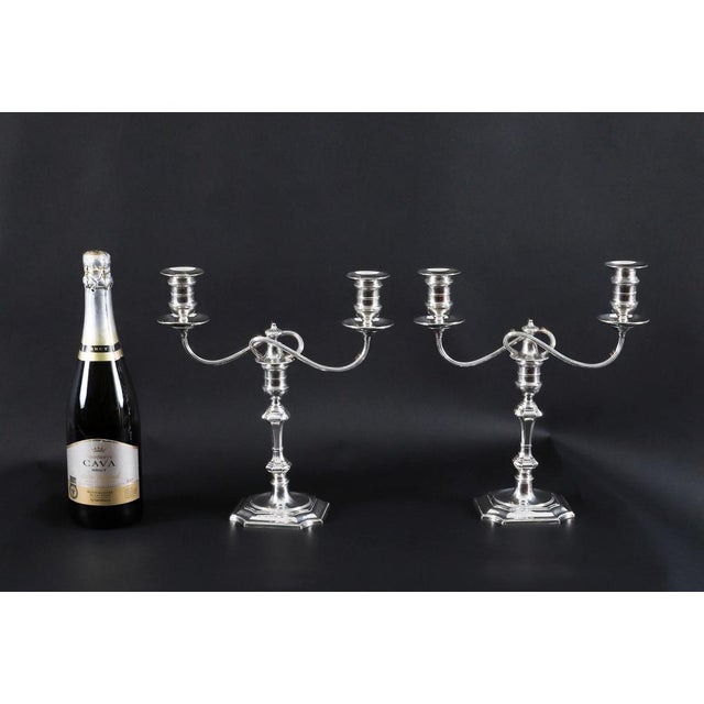 Antique Sterling Silver Candelabras attributed to Elkington & Co., 1903, Set of 2 For Sale - Image 18 of 18