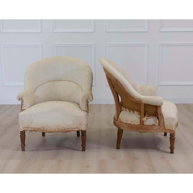 Pair of 20th Century French Chairs, Ready to Upholster For Sale - Image 11 of 13