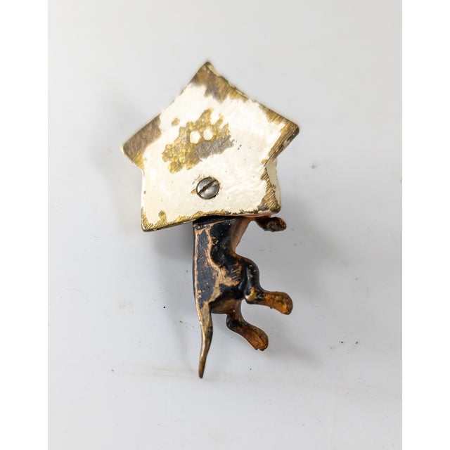 Brown 19th Century Austrian Cold Painted Bronze of a Dachshund or Wiener Dog For Sale - Image 8 of 9