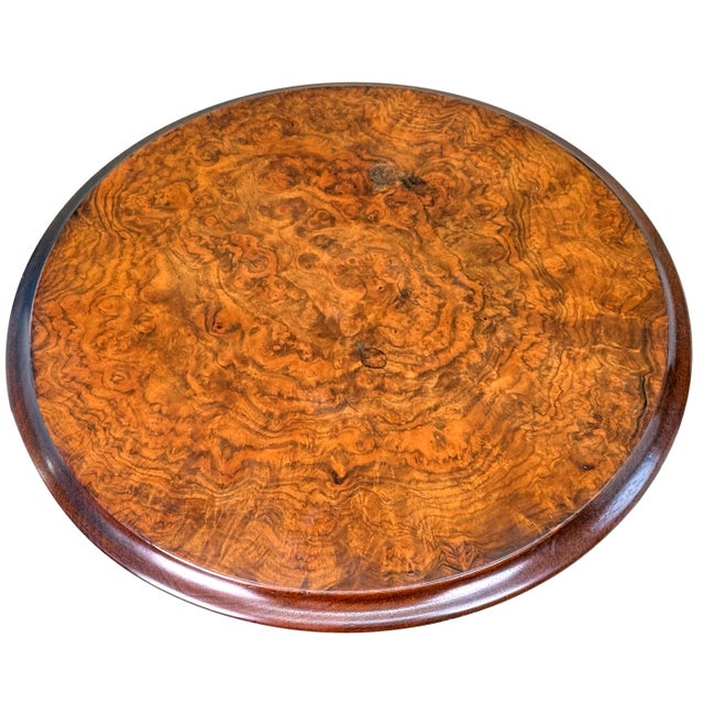 Antique Circular Occasional Book Table in Burr Walnut, 1870 For Sale - Image 12 of 13
