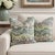 These custom decorative pillows are handcrafted from Robert Allen “Distant Dawn” woven fabric in the Viridian colorway,...
