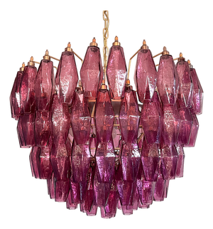 Amethyst Murano Glass Poliedri Candelier, 1990s