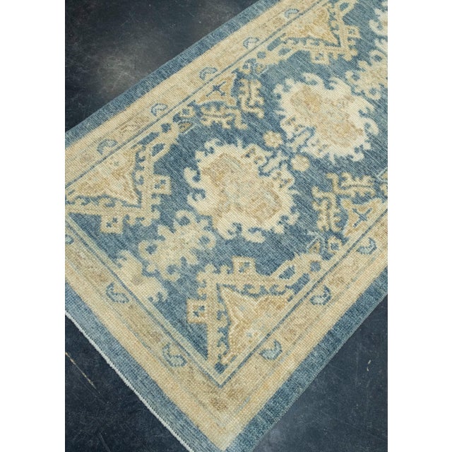 Turkish Turkish Oushak Runner Rug 2'11" x 10'1" #17608 For Sale - Image 3 of 8