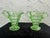 1930s Art Deco Indiana Glass Uranium Green Creamer & Sugar Set With Caddy – Depression Glass - 3pcs For Sale - Image 9 of 11