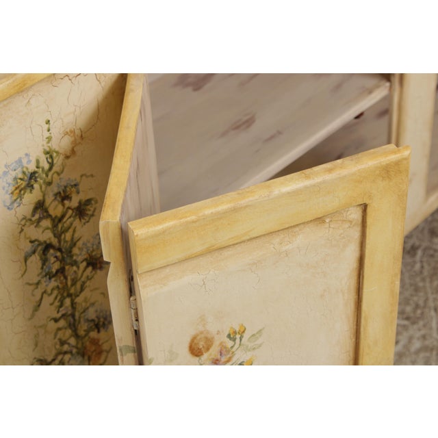 1990s Habersham Crackle Paint 2 Door Cabinet For Sale - Image 5 of 18