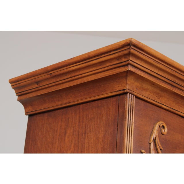 Pair of Lexington Irish Country Cherry Tall Bookcases For Sale - Image 9 of 18