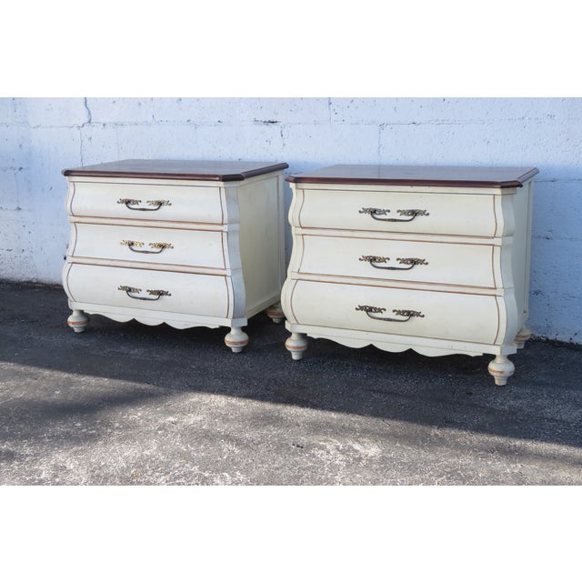 This beautiful Pair of Nightstands is made of wood, solid wood, and veneer. These two high quality end tables feature...