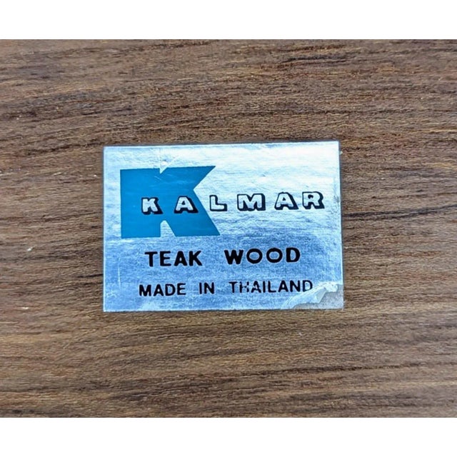 1970s Kalmar Teak Wood Cheese & Charcuterie Tray For Sale - Image 10 of 10