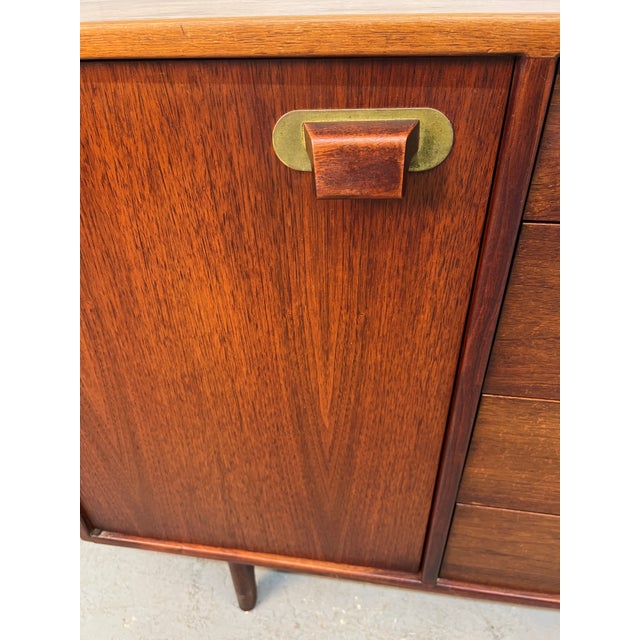 Vintage Jens Risom Four Drawer Walnut Sideboard, Attributed For Sale - Image 15 of 16