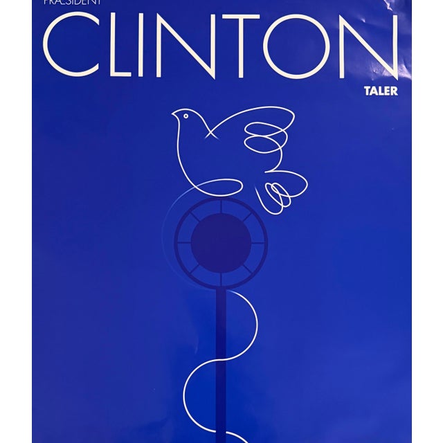 1970s Arnoldi CPH - President Clinton, Copenhagen, 1997, Offset Lithograph Poster on Paper For Sale - Image 5 of 6