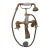 Czech & Speake London Brass Wall-Mount Tub & Shower Faucet Set With Hand Shower For Sale