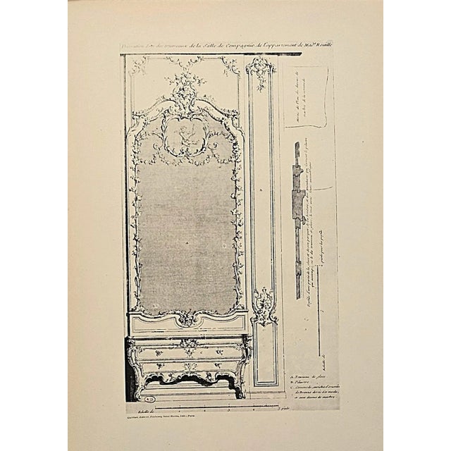 Late 19th Century C1880s Set of 4 French Antique Architectural Interior Lithographs-Mirrors, Documentation For Sale - Image 5 of 6