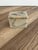 Small, vintage Chinese stone trinket box. Rectangle shape. Labeled JCT