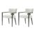 Grey Art Deco Style Dining Armchairs- a Pair For Sale
