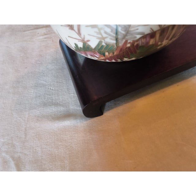 Antique German Porcelain Footed Vase With the Mark of Rudolstadt and Straus, Handpainted Cockatoos For Sale - Image 16 of 17