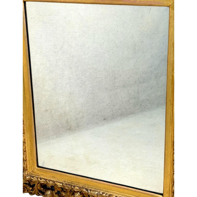 Antique Florentine Rectangular Giltwood Wall Mirror, 1820 For Sale - Image 4 of 10