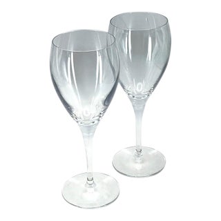 Late 20th Century Christofle "Albi Verre" Red Wine Glasses - Set of 2 For Sale
