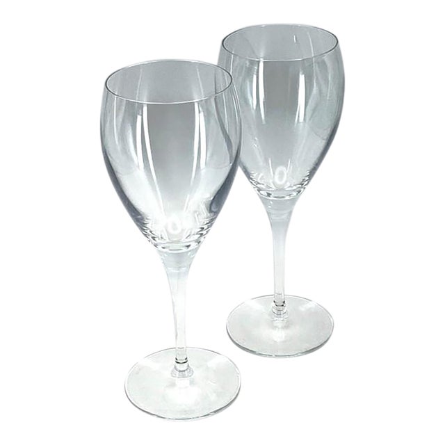 Late 20th Century Christofle "Albi Verre" Red Wine Glasses - Set of 2 For Sale