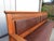 Rare 10ft Arts & Crafts Tiger Oak Leather Bench ~ Train Station or Fraternal Club Seating ~ Limbert / Stickley Craftsman Era For Sale In Seattle - Image 6 of 18