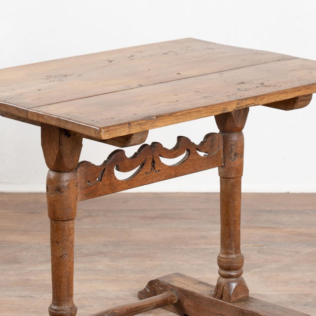 Wood 19th Century Danish Oak Side Table For Sale - Image 7 of 14