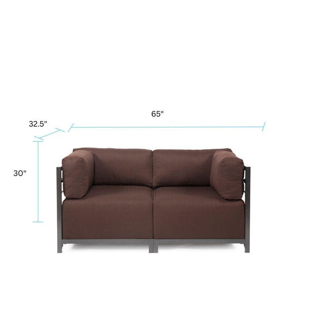 Axis 2pc Sectional Sterling Chocolate Titanium Frame For Sale In Chicago - Image 6 of 7