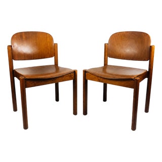 Vintage Chairs in Wood from Kush & Co, 1970s, Set of 2 For Sale