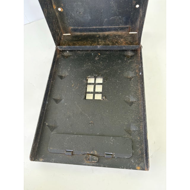 Early 20th Century Hand-Forged Metal Wall Mailbox With Decorative Venting For Sale In Orlando - Image 6 of 8
