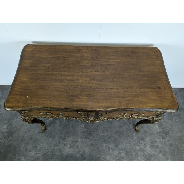 Regency Style Walnut Console Table, 1900s For Sale - Image 5 of 11