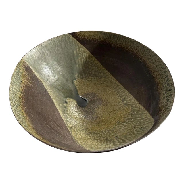 1960s Organic Modern Stoneware Large Bowl by Nanni Valentini for Ceramica Arcore For Sale