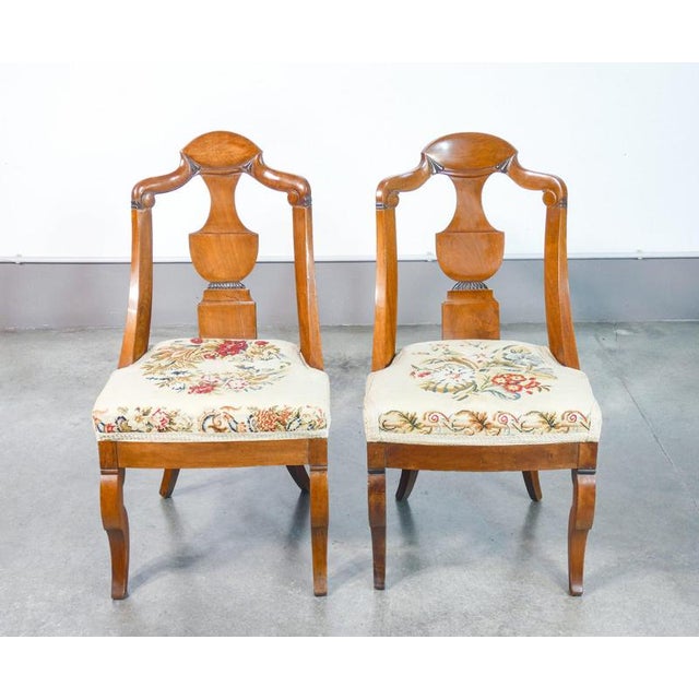Empire Walnut Chairs, 1800s, Set of 2 For Sale - Image 4 of 18