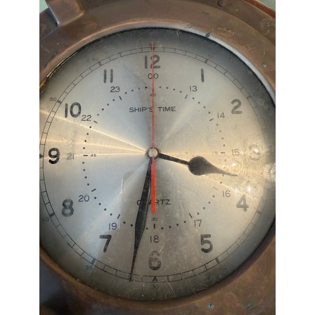 Nautical Nautical Port Hole Wall Clock For Sale - Image 3 of 8