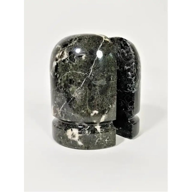 Mid-Century Modern Marble Bookends 1970s 1980s Mid Century For Sale - Image 3 of 13
