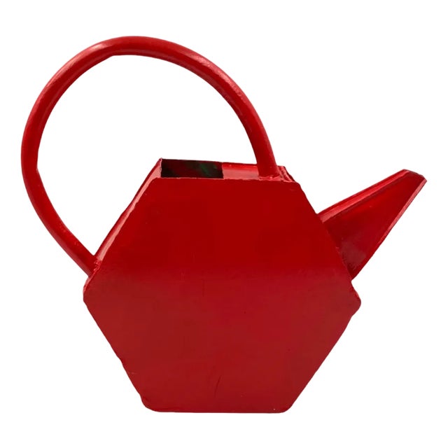 Modern French Red Watering Can, 1940s For Sale