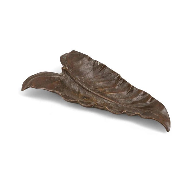 Mid 20th Century Brass Leaf Trinket Tray For Sale In Birmingham - Image 6 of 7