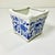 1940s 1940s Vintage Boho Chic Hollywood Regency Chinoiserie Blue Onion Petite Planter For Sale - Image 5 of 10