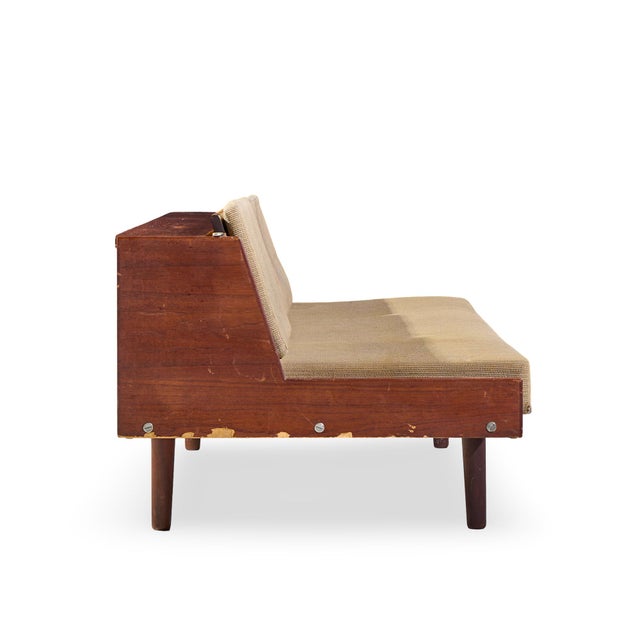 Brown Hans Wegner for Getama Ge6 Mid Century Danish Teak and Cane Daybed Sofa For Sale - Image 8 of 12