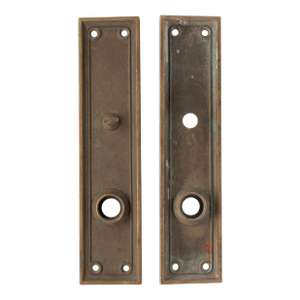 Pair of Solid Bronze 8 In. Entry Door Plates
